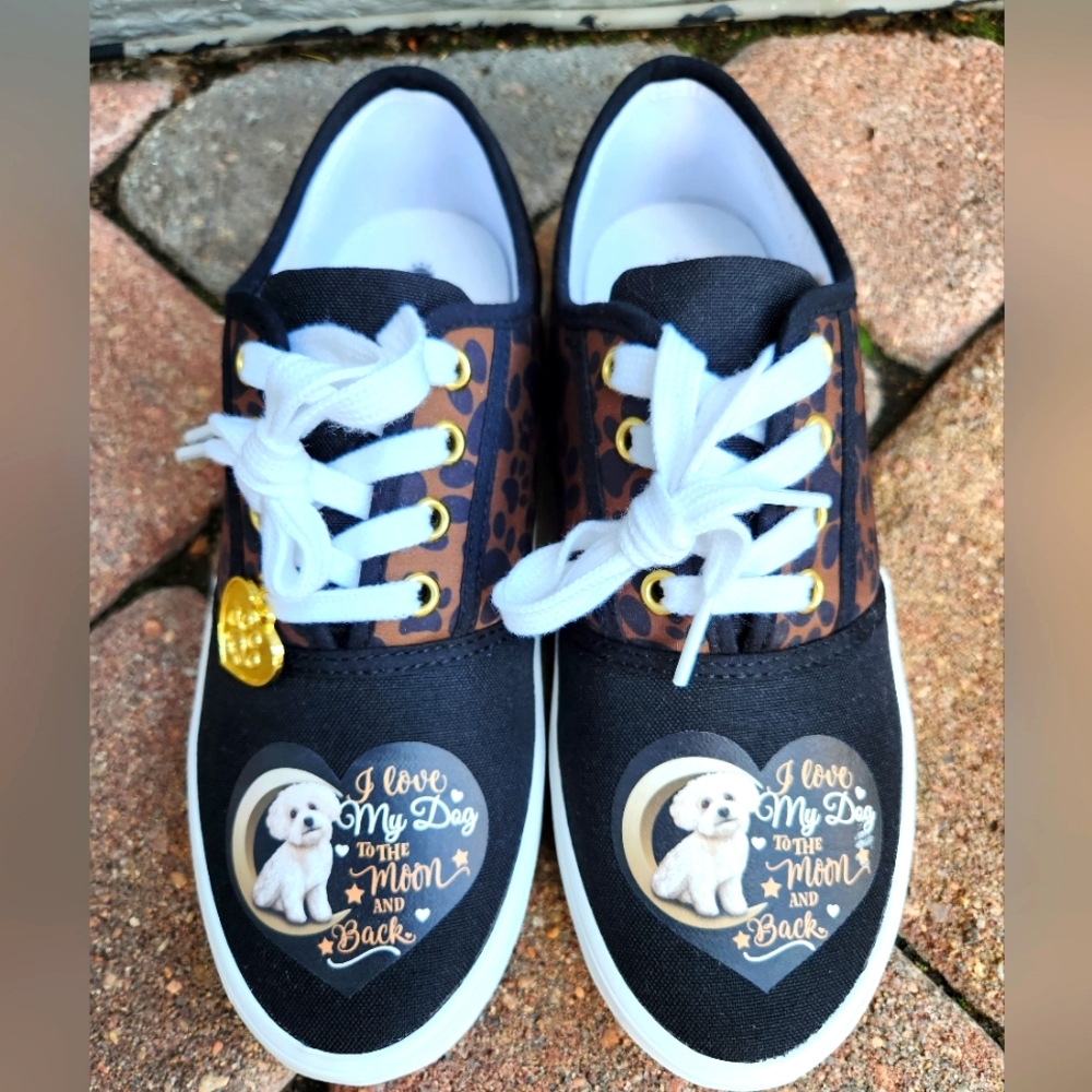The Bradford Exchange Paw Prints Charm Sneakers